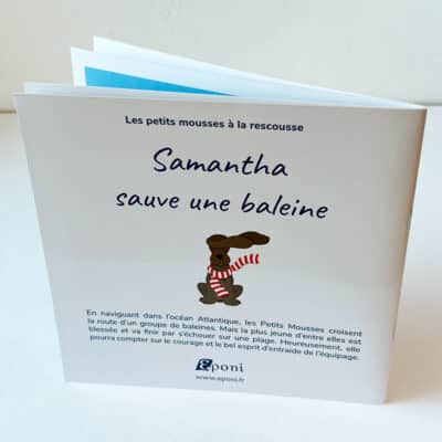 Couverture d'un livre pour enfant sur les baleines