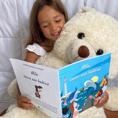 Lecture avec son nounours