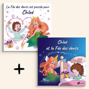 Livre avec deux histoires personnalisées sur la fée