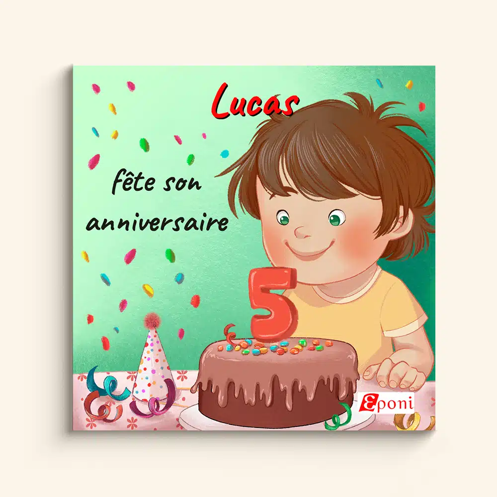 Couverture du livre d'anniversaire pour 3-8 ans