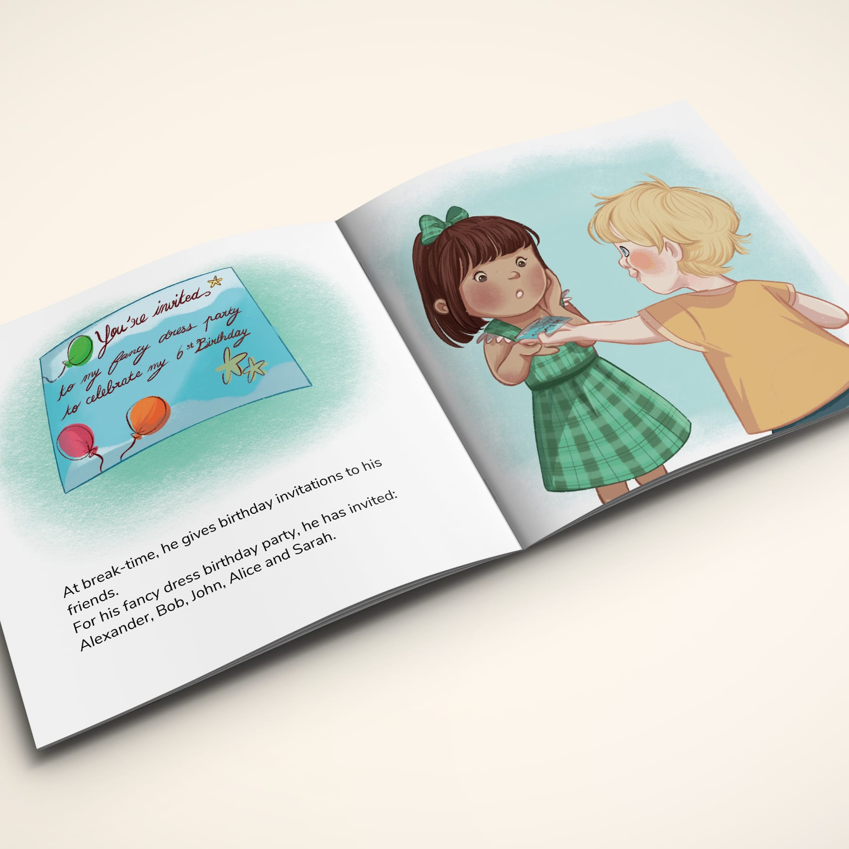 Livre personnalisé happy birthday ouvert