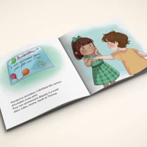 Livre personnalisé ouvert sur l'anniversaire