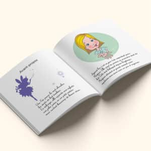 Livre personnalisé ouvert avec la Fée
