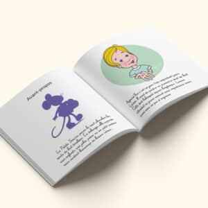 Livre personnalisé ouvert avec la Petite Souris