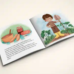 Livre personnalisé ouvert de recette de soupe