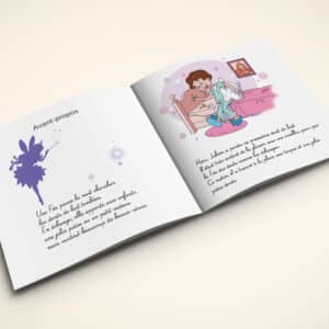 Livre personnalisé ouvert sur la Tooth Fairy