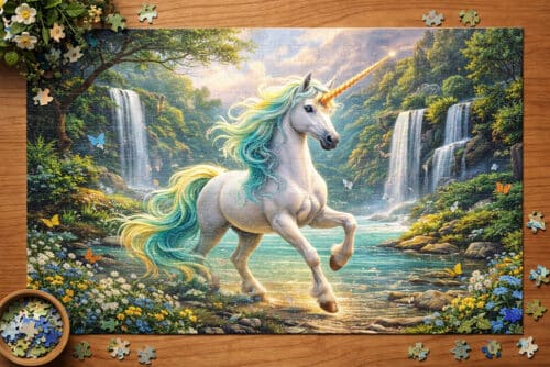 Puzzle avec une Licorne