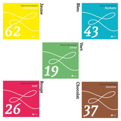 Couvertures du livre anniversaire adulte avec le thème ruban